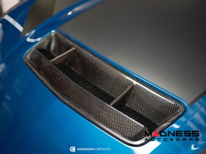 Ford Mustang Hood Vent - Carbon Fiber - Type V5
